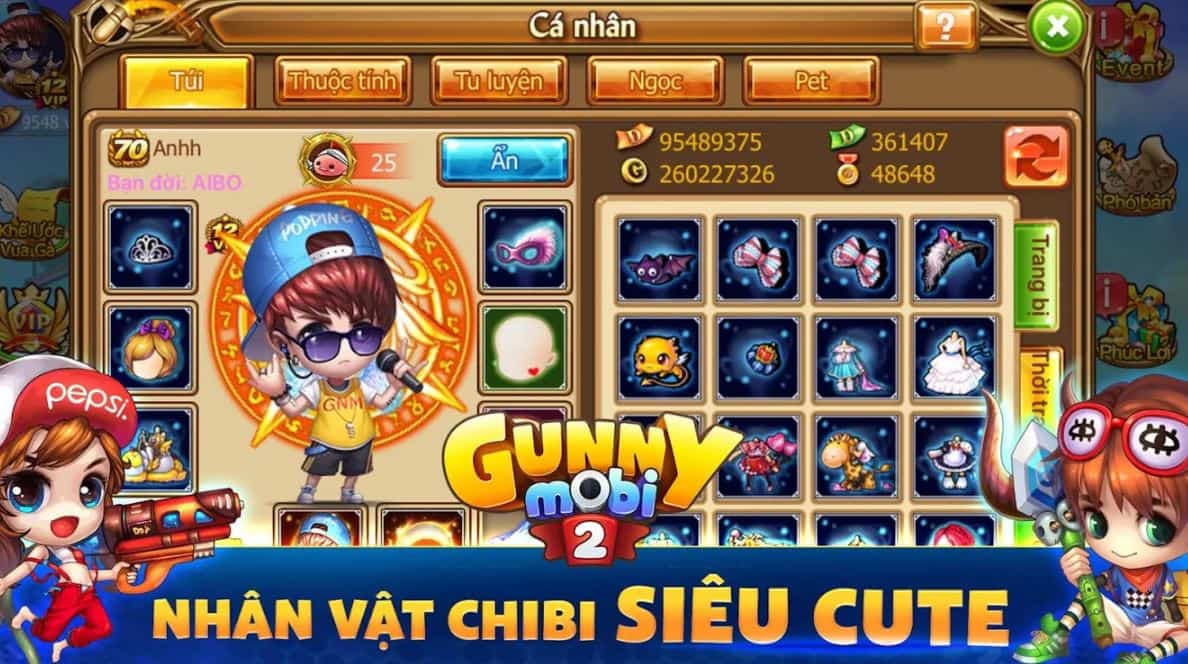 Cửa hàng vật phẩm trong Gunny mobi