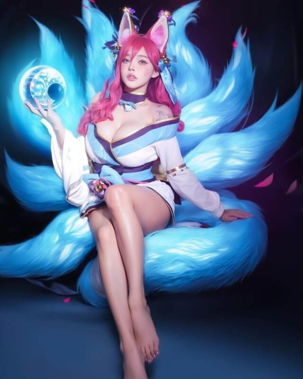 Cosplay Ahri Chiêu Hồn Thiên Hồ gợi cảm