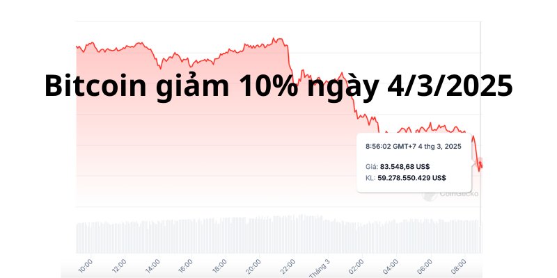 Cập Nhật Tỷ Giá Bitcoin Ngày 4/3/2025: Giảm 10%, Thị trường chấn động mạnh